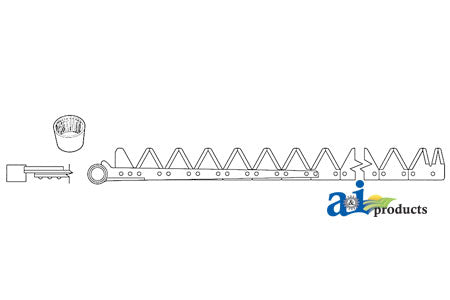 A-830-691 7', Chrome 11ga under serrated, Riveted PN: 830-691