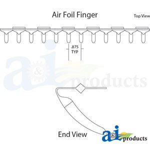 A-801236 Chaffer, Adjustable Air Foil, Top PN: 801236