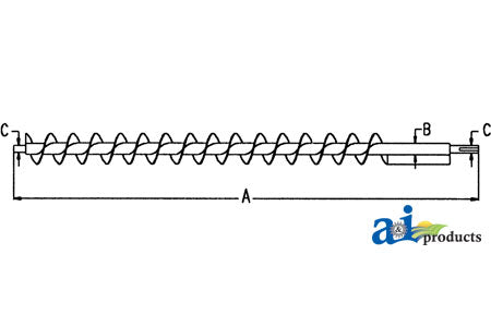 A-AH114715 Auger, Tank Cross, Rear PN: AH114715
