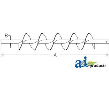 A-AH146786 Auger, Shoe, LH, Std. Wear PN: AH146786