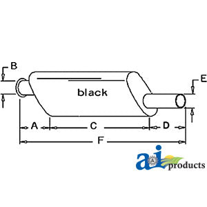 A-AR86595 Muffler PN: AR86595