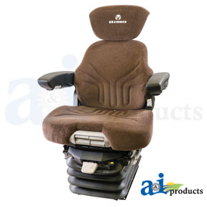 Grammer Seat Assembly, Brown MATRIX CLOTH, Black Vinyl Armrests MSG95741BNC A&I Part No: A-MSG95741BNC