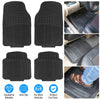 Floor Mats Set Rubber Heavy Duty Trimmable Design Fit Most Cars SUVs Trucks