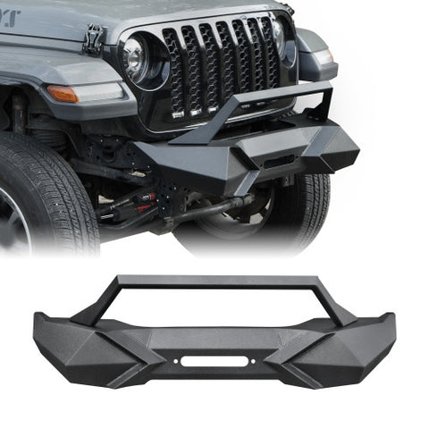 X Style Front Bumper With Winch Plate Compatible With Wrangler Heavy Duty