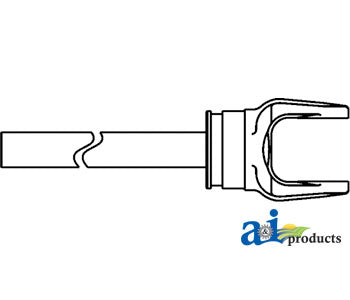 A-65496 Yoke & Shaft Assembly with 1 x 1-1/8 shaft PN: 65496