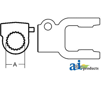 A-141029058 Tractor Yoke - QD Push Pin PN: 141029058