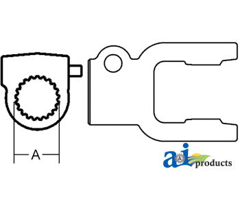 A-278812 Tractor Yoke, 2200 Series, 1 3/8