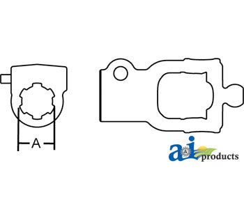 A-W380883-A Tractor Yoke, Splined 1 3/8