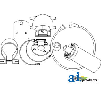 A-1247XTP6 Ignition & Coil Conversion Kit, 6 Volt Positive Ground PN: 1247XTP6