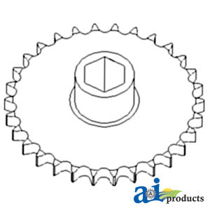 A-125407A1 Sprocket Assy, Feeder Reverser w/ Rock Trap PN: 125407A1
