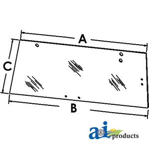 A-1340198C1 Glass, Rear PN: 1340198C1