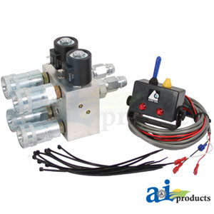 A-14791 Hyd. Multiplier, 2 Circuit w/ Switchbox / JD Couplers, 12VDC PN: 14791