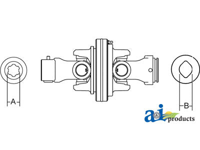 A-W376100 80? C.V. Assembly with 1.375