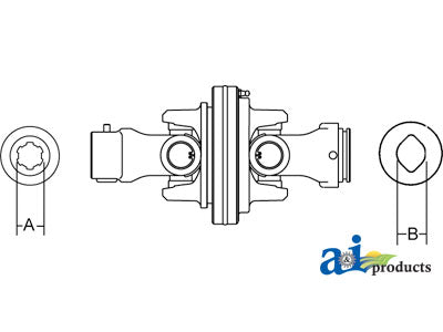 A-W376101-A 80? C.V. Assembly with 1.375