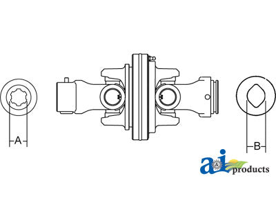 A-W379525 80? C.V. Assembly, 1bGA Yokes PN: W379525