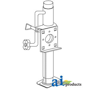 A-15A151SW Jack, Trailer & Imp., Weld-on Swivel Brkt (2000 Lb.) PN: 15A151SW