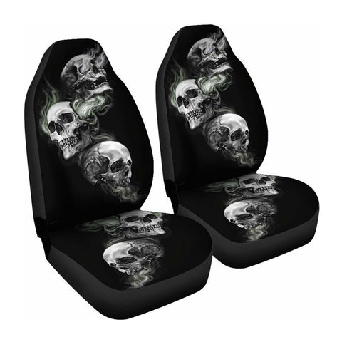 Car Seat Cover All-Inclusive Classic Skull Printing Universal Cross-Border