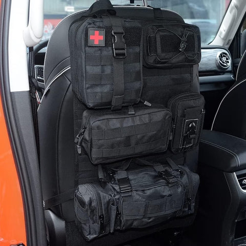 Molle Nylon Tactical Car Seat Organiser Front Seat Back Storage