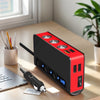 The Three-port Car Cigarette Lighter Adapter Expands One Socket To Three.