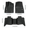 All-Weather TPE Front And Rear Row Floor Liners Floor Mats Fit For Toyota Tundra