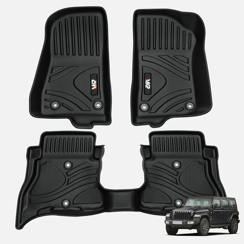 Durable TPE ECO Car Floor Mat Compatible With Jeep Wrangler JL 4Door Unlimited