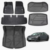 Odorless TPE Floor Mat For Tesla Model 3 2023-2025 6 PCS Waterproof