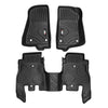 Stain-resistant TPE Car Floor Mats Black 3 PCS For Jeep Wrangler JL 2018 4 Doors