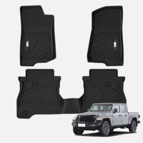 Floor Mats Trunk Mat Compatible With Wrangler JT 3D TPE Foot Covers