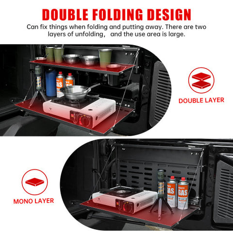 Tailgate Table Molle Panel Foldable Rear Storage Cargo Rack Shelf Camping Desk