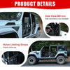 Tube Doors With Side View Mirror For 2018-2024 Wrangler JL JLU