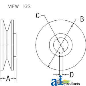 A-ADR5019 1V-Groove Pulley PN: ADR5019