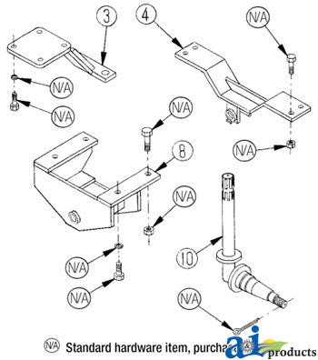 A-3521 Spindle, (check dimensions on a previous page) PN: 3521