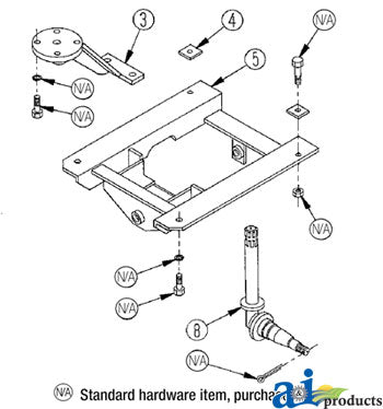 A-3997 Spindle, (check dimensions on a previous page) PN: 3997