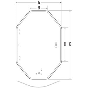 A-244242 Glass, Cab Door PN: 244242