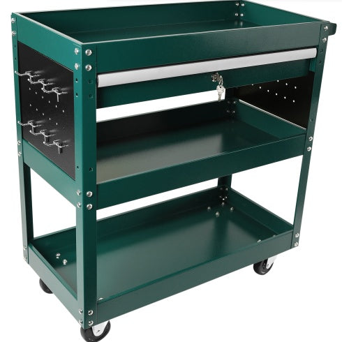 3 Tier Rolling Tool Cart, Heavy Duty Utility Cart Tool