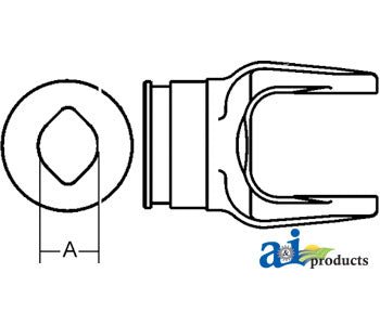 A-W040444 Inboard Yoke, used w/ OOa & OOaGA Profile Tubing PN: W040444