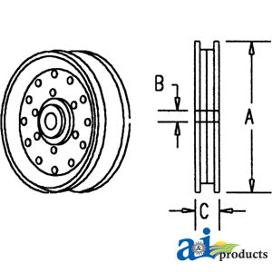 A-312446490 Pulley, Idler (V-belt) PN: 312446490