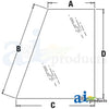 A-338424A1 Glass, Rear, Quarter (LH) PN: 338424A1