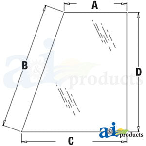 A-338424A1 Glass, Rear, Quarter (LH) PN: 338424A1