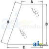 A-338424A1 Glass, Rear, Quarter (LH) PN: 338424A1