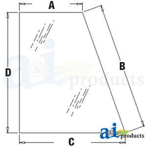 A-338425A1 Glass, Rear, Quarter (RH) PN: 338425A1
