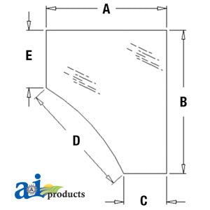 A-338426A1 Glass, Door, Lower (LH) PN: 338426A1