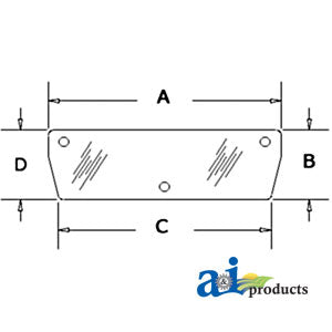 A-3476137M1 Glass, Rear, Lower PN: 3476137M1
