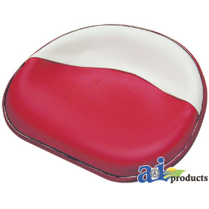 A-357518R92-17 Seat Pan, Steel, RED/WHT VINYL PN: 357518R92-17