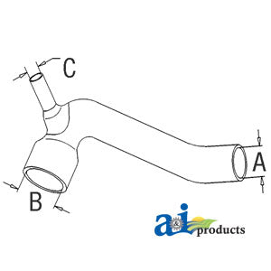 A-3596194M1 Radiator Hose, Bottom PN: 3596194M1