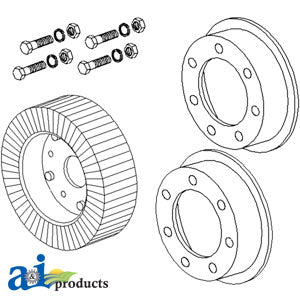 A-373024B Rim, Two Wheel Halves w/ Bolts PN: 373024B
