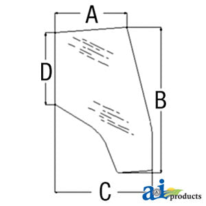 A-3805642M1 Glass, Door (RH) - Tinted PN: 3805642M1