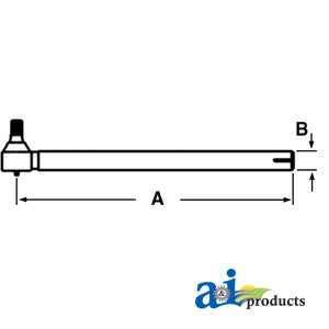 A-382569R92 Tie Rod Tube w/ End PN: 382569R92
