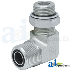 A-38H5018 Elbow Fitting, 90 Deg Adj Stud Elbow, ORFS PN: 38H5018