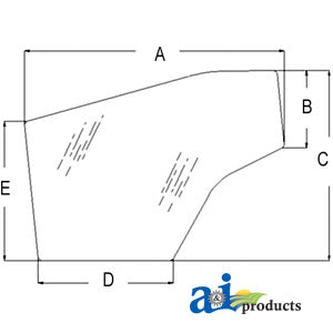 A-3907222M1 Glass, Door (RH), Tinted PN: 3907222M1